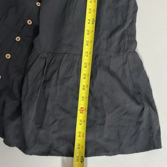 Knox Rose Sleeveless Tiered Boho Peasant Summer Dress Medium Black Knee Length - Picture 7 of 9